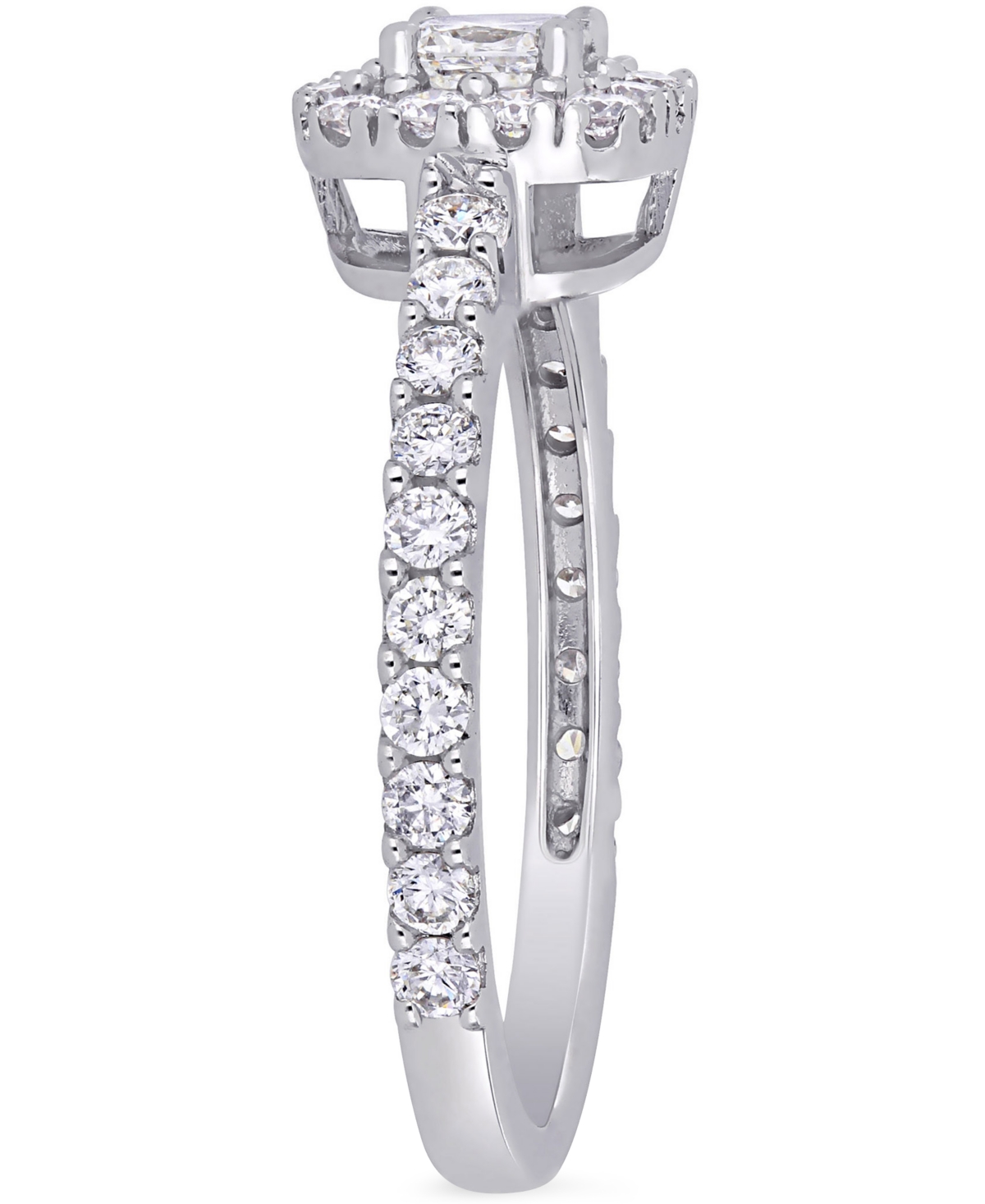 Diamond Cushion Halo Engagement Ring (1 ct. t.w.) in 14k- White Gold