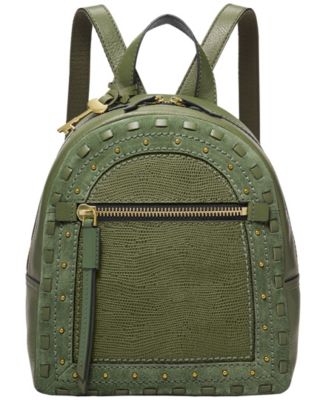 fossil leather backpack womens