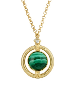 image of 2028 Gold-Tone Round Semi Precious Necklace