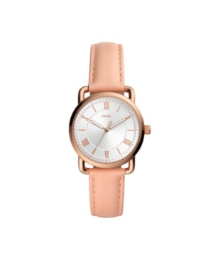 image of Fossil Women-s Copeland Blush Leather Strap Watch 34mm