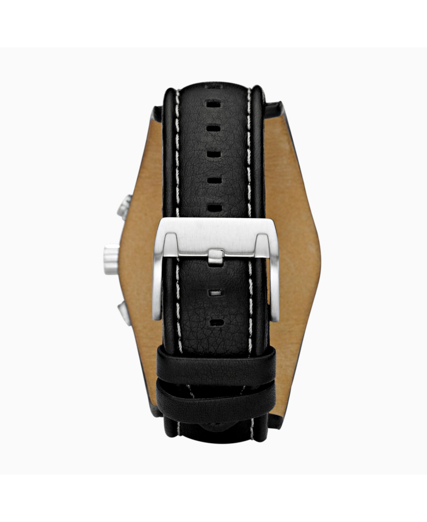 Мужские часы Fossil Coachman Black Leather Watch 45mm — фото 3