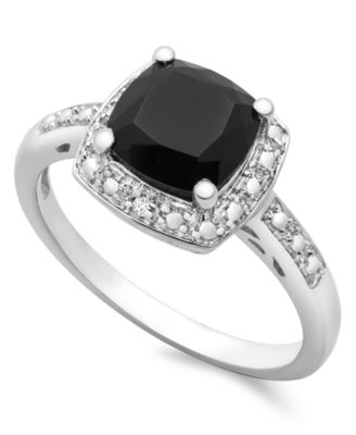 3-Pc. Set Onyx & Diamond Accent Pendant Necklace, Ring and Stud Earrings in 14k Gold-Plated Sterling Silver (Also Available in Sterling Silver)