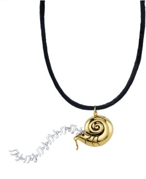 image of Rocklove Disney-s The Little Mermaid Shell & Notes Silk Cord Pendant Necklace in Sterling Silverr & 18k Gold-Plate, 16
