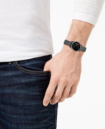 Garmin - Men's vivoactive 4 Shadow Gray Silicone Strap Touchscreen Smart Watch 45mm