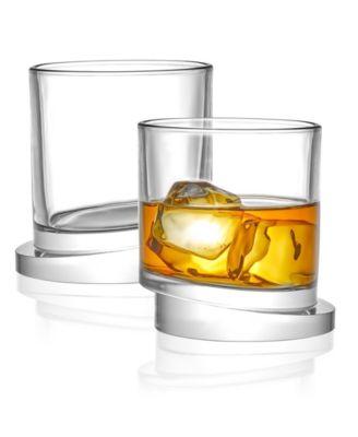 Aqua Vitae Off Base Round Whiskey Glasses, Set of 2