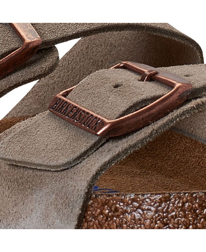 birkenstock arizona cuir suede soft footbed w