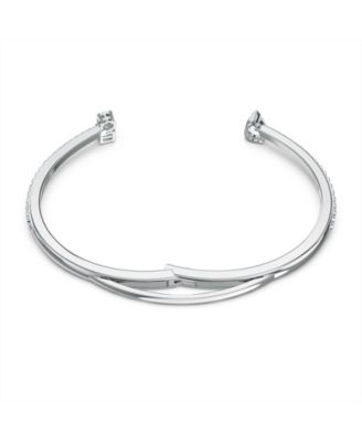 Silver-Tone Crystal Cuff Bracelet