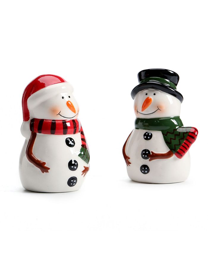 Martha Stewart Collection Snowman Figural Salt & Pepper Shaker Set ...