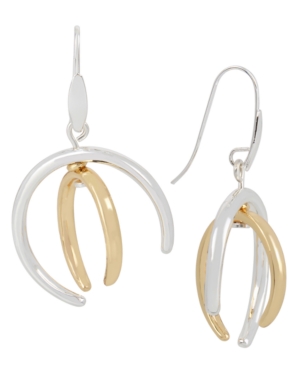 image of Robert Lee Morris Soho Two-Tone Sculptural Curve Drop Earrings
