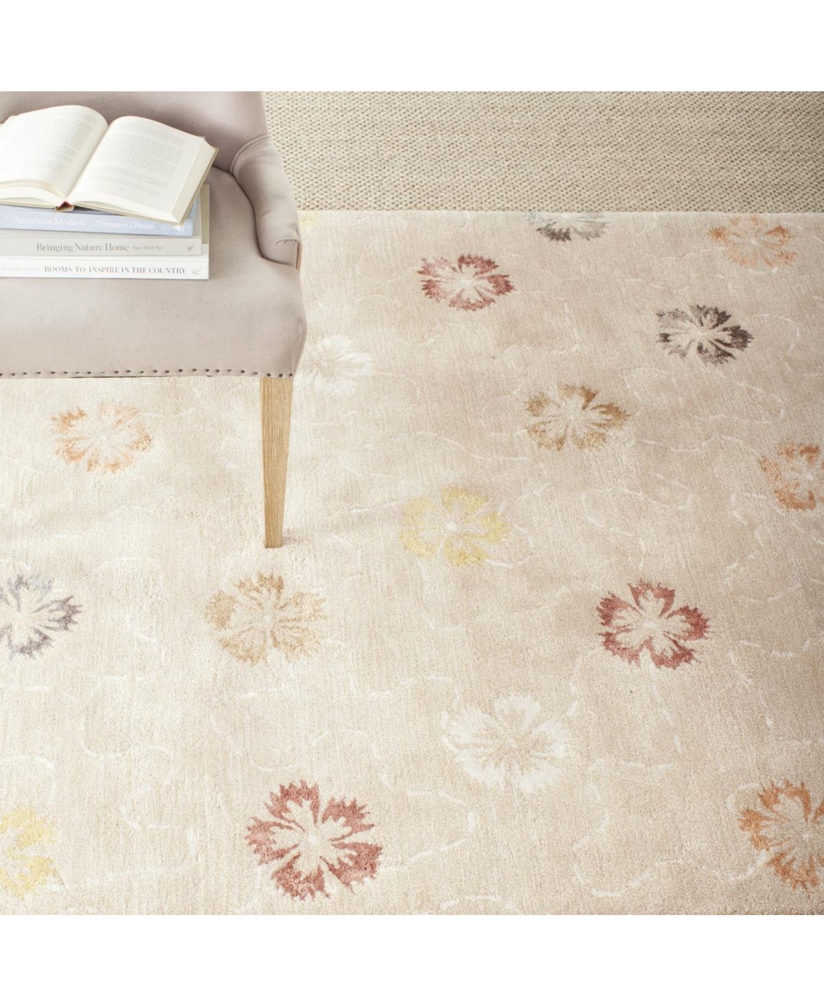 Martha Stewart Collection Garland MSR3267A Rose andArea Rug - Beige