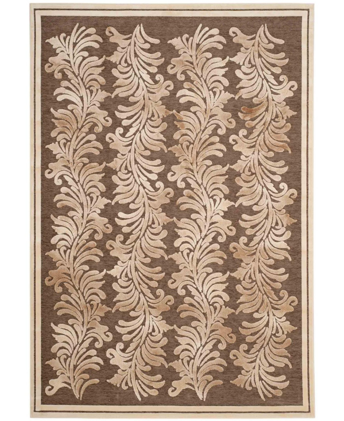 Martha Stewart Collection Plume Stripe MSR4448D Brown 5'3in x 7'6in Area Rug - Brown