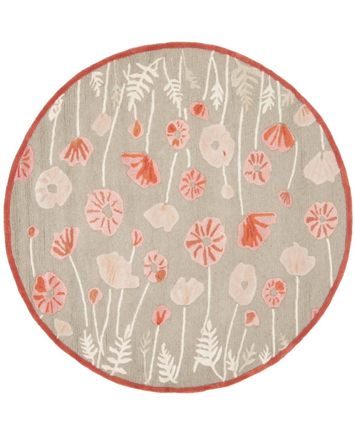 Martha Stewart Collection Poppy Glossary MSR3627B Terracotta 6' x 6' Round Area Rug - Terracotta