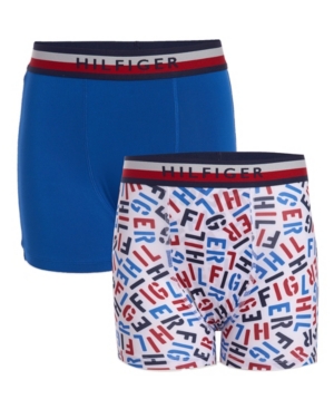 image of Tommy Hilfiger Big Boys Scrambled Print Performance Boxer Brief, Pack of 2