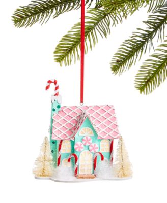 Holiday Lane - Sweet Tooth Pink and Blue House Ornament