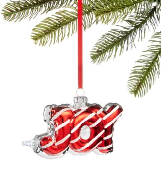 Holiday Lane - Peppermint Twist JOY Christmas Ornament