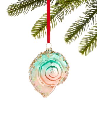 Holiday Lane - Seaside Molded Glass Nautilus Shell Ornament