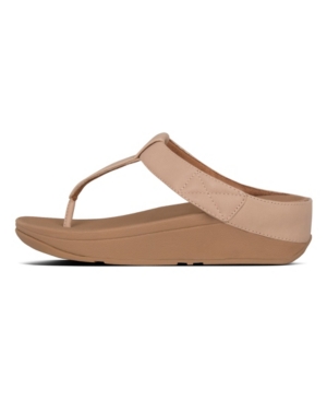 image of FitFlop Women-s Mina Leather Toe-Thongs Sandal Women-s Shoes