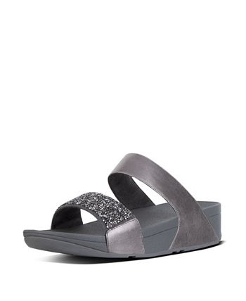 FitFlop Women s Sparklie Crystal Slide Sandal Macy s