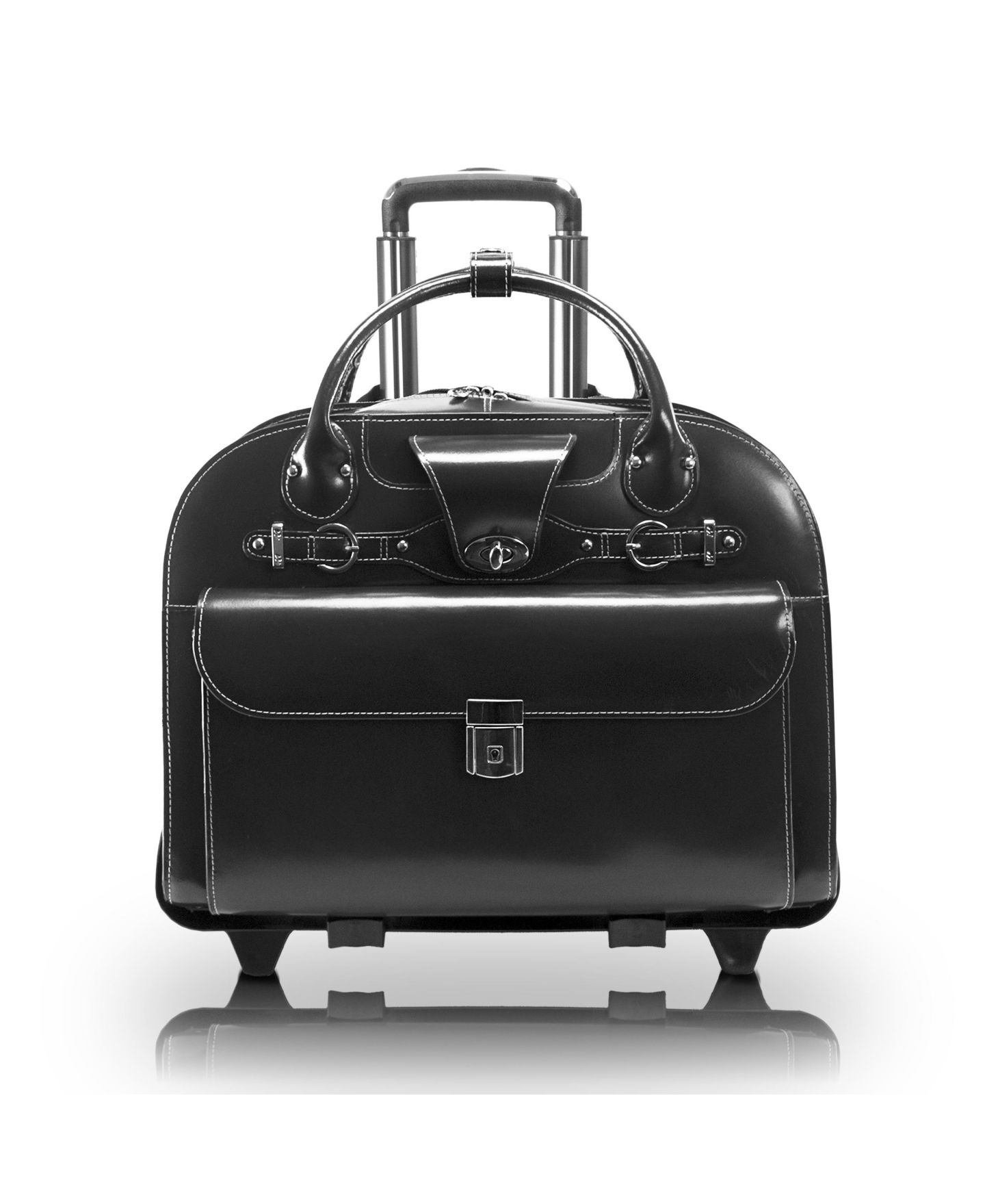 Сумка McKlein Roseville Detachable Wheeled Briefcase, цвет: Чёрный — фото 4