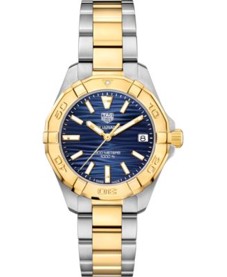TAG Heuer - Women's Swiss Aquaracer Stainless Steel & 18K Gold Plate Bracelet Watch 32mm