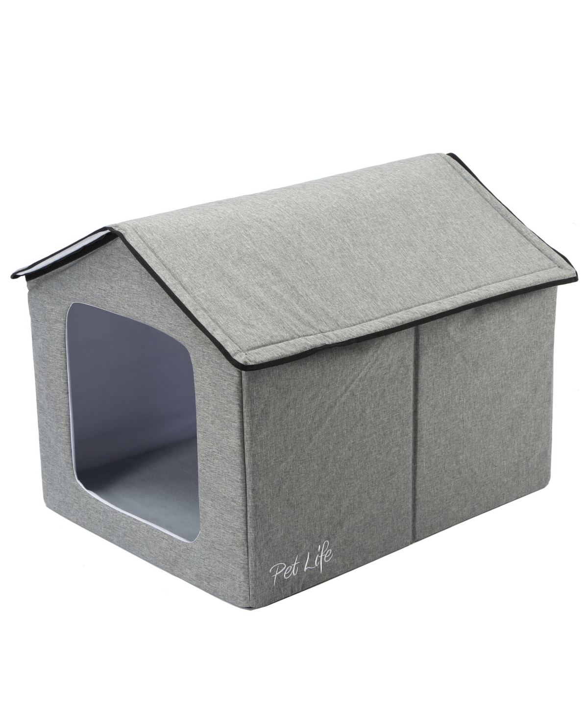 "Hush Puppy" Electronic Heating and Cooling Smart Collapsible Pet House - Navy