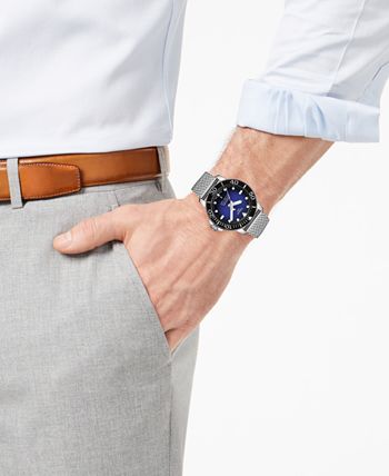 Tissot - Men's Swiss Automatic Seastar 1000 Stainless Steel Mesh Bracelet Watch 43mm
