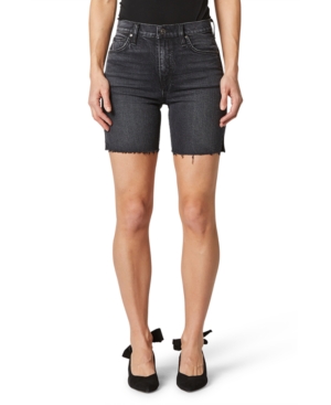 image of Hudson Jeans Hana Raw-Hem Mini Bermuda Shorts