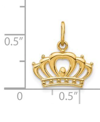Emperor Crown Charm Pendant in 14k Gold