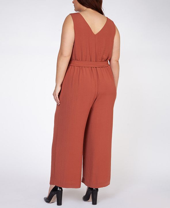 Black Tape Plus Size Belted Jumpsuit & Reviews Dresses Women Macy's