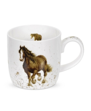 Wrendale Designs Royal Worcester  Gigi Mug - Set Of 4 In White