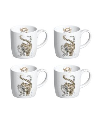 Royal Worcester Feline Fine Mug - Set of 4