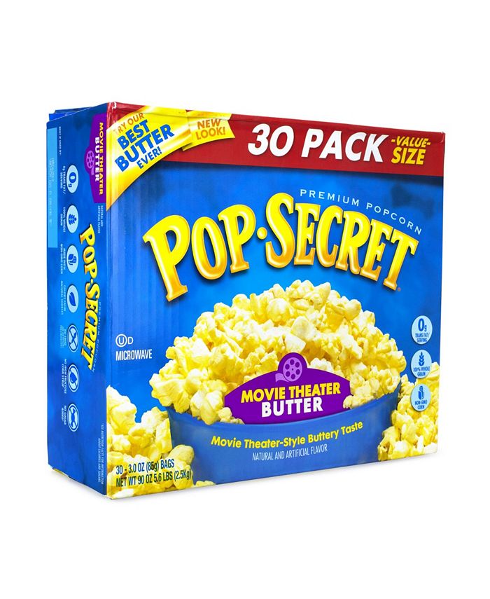 Pop Secret Premium Popcorn Movie Theater Butter, 3 oz, 30 Count Macy's
