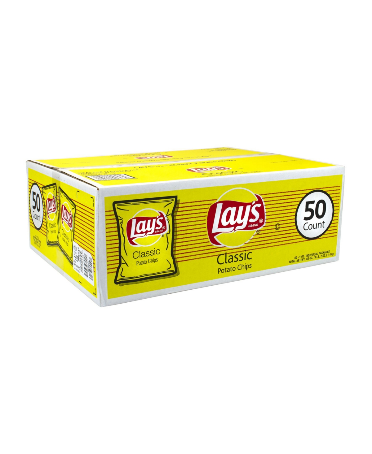 UPC 028400043939 product image for Frito-Lay Lays Original Potato Chips, 1 oz, 50 Count | upcitemdb.com