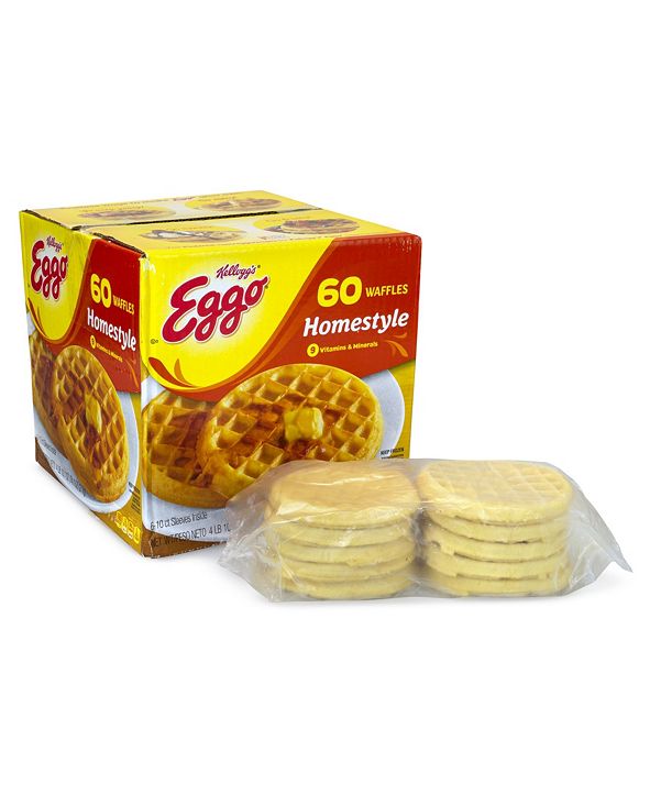 Eggo Kellogg's Eggo Homestyle Waffles, 10 Count, 6 Pack & Reviews