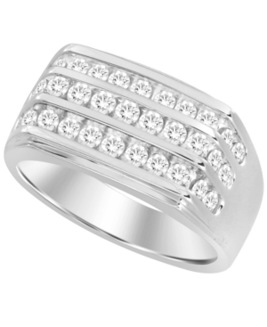 image of Men-s Diamond (1 ct. t.w.) Ring in 10k White or Yellow Gold