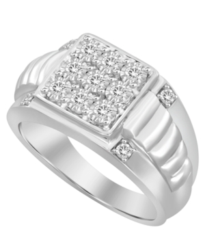 image of Men-s Diamond (1/4 ct. t.w.) Ring in Sterling Silver