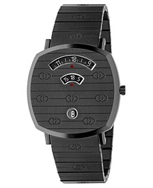 Unisex Swiss Grip Gray PVD Stainless Steel Bracelet Watch 38mm