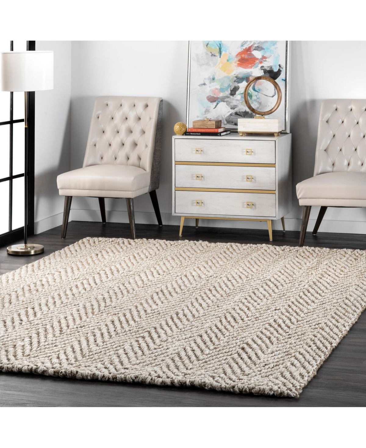 nuLoom Vania CLWA03AArea Rug - Ivory