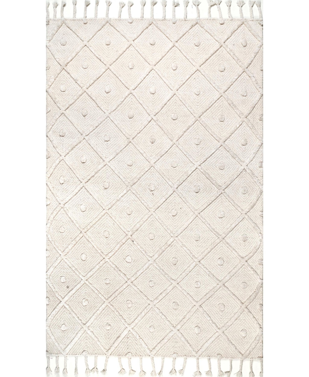 nuLoom Jinny APPE01A Ivory 5' x 8' Area Rug - Ivory