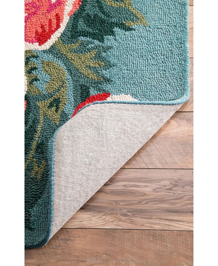 nuLoom Rose Bouquet AHPE01B Mist 7'6" x 9'6" Area Rug Macy's
