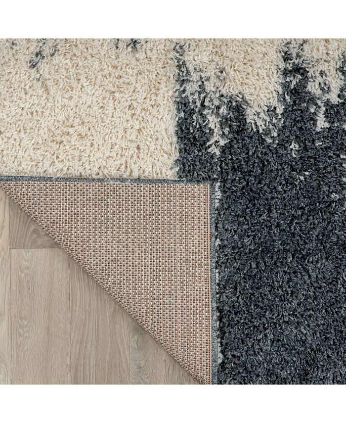 Main Street Rugs Hobart Shag 774 Onyx 7'10" x 10' Area Rug Macy's