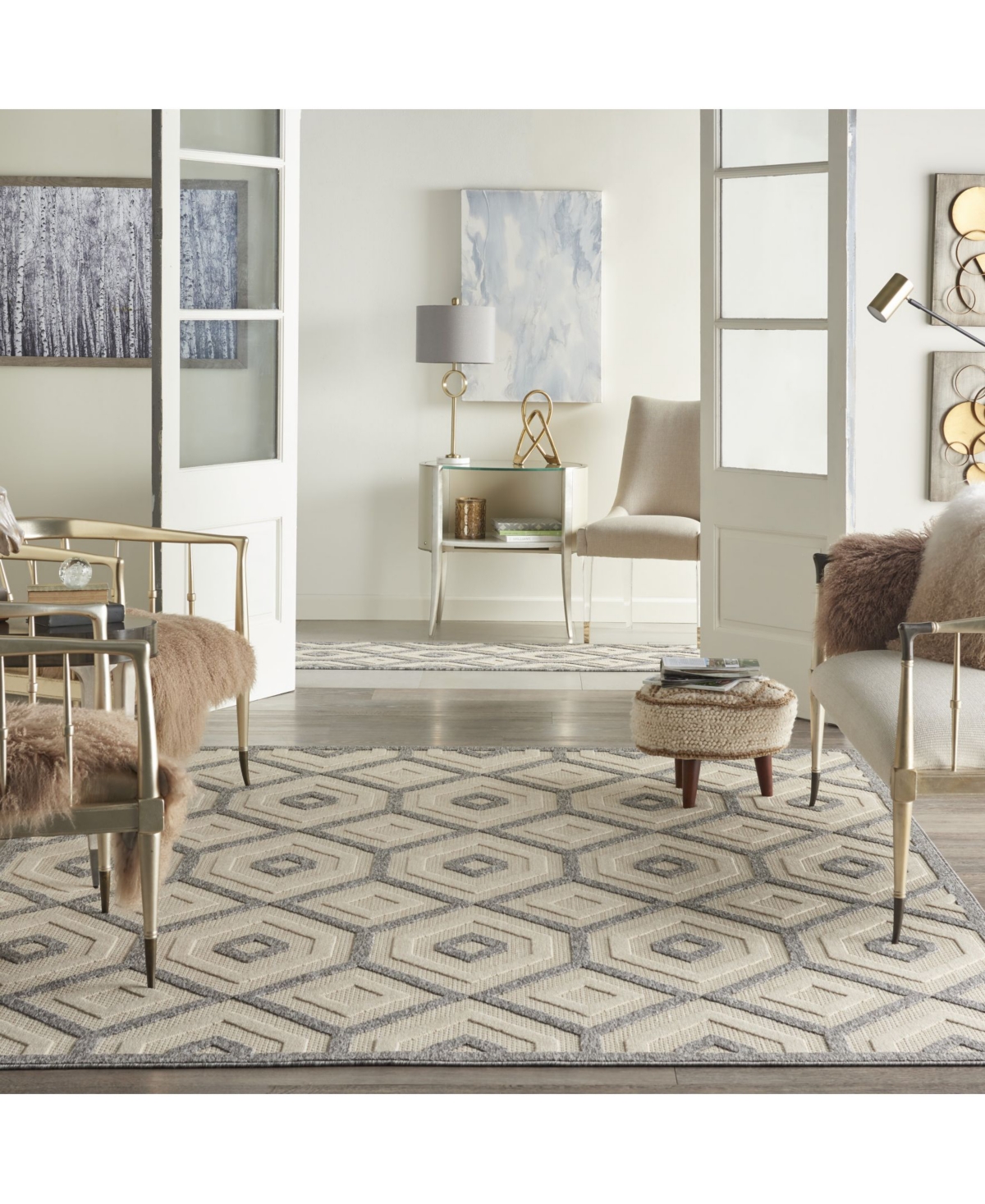 Nourison Home Cozumel CZM02Outdoor Area Rug - Cream