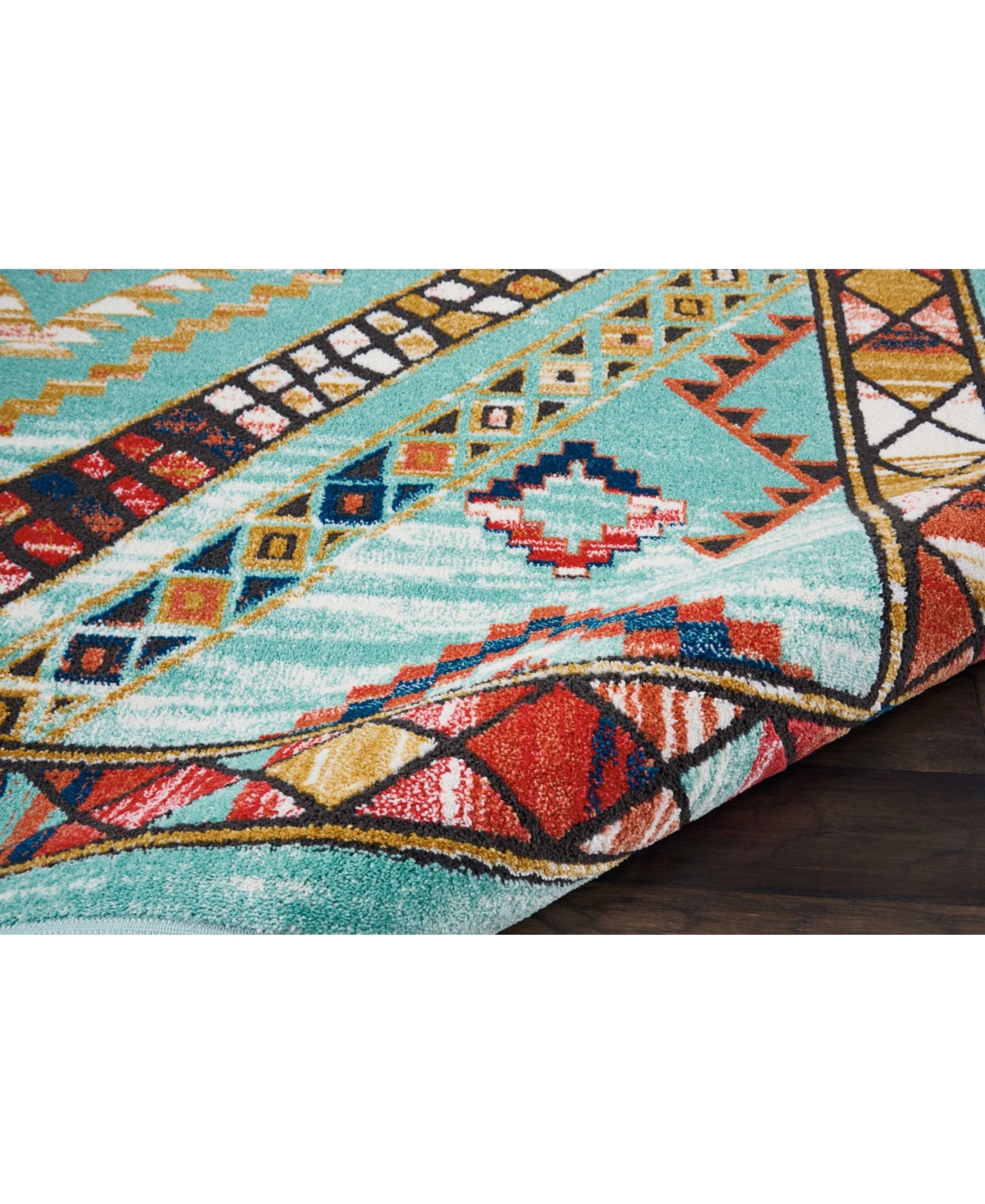 Nourison Home Navajo NAV02Area Rug - Aqua