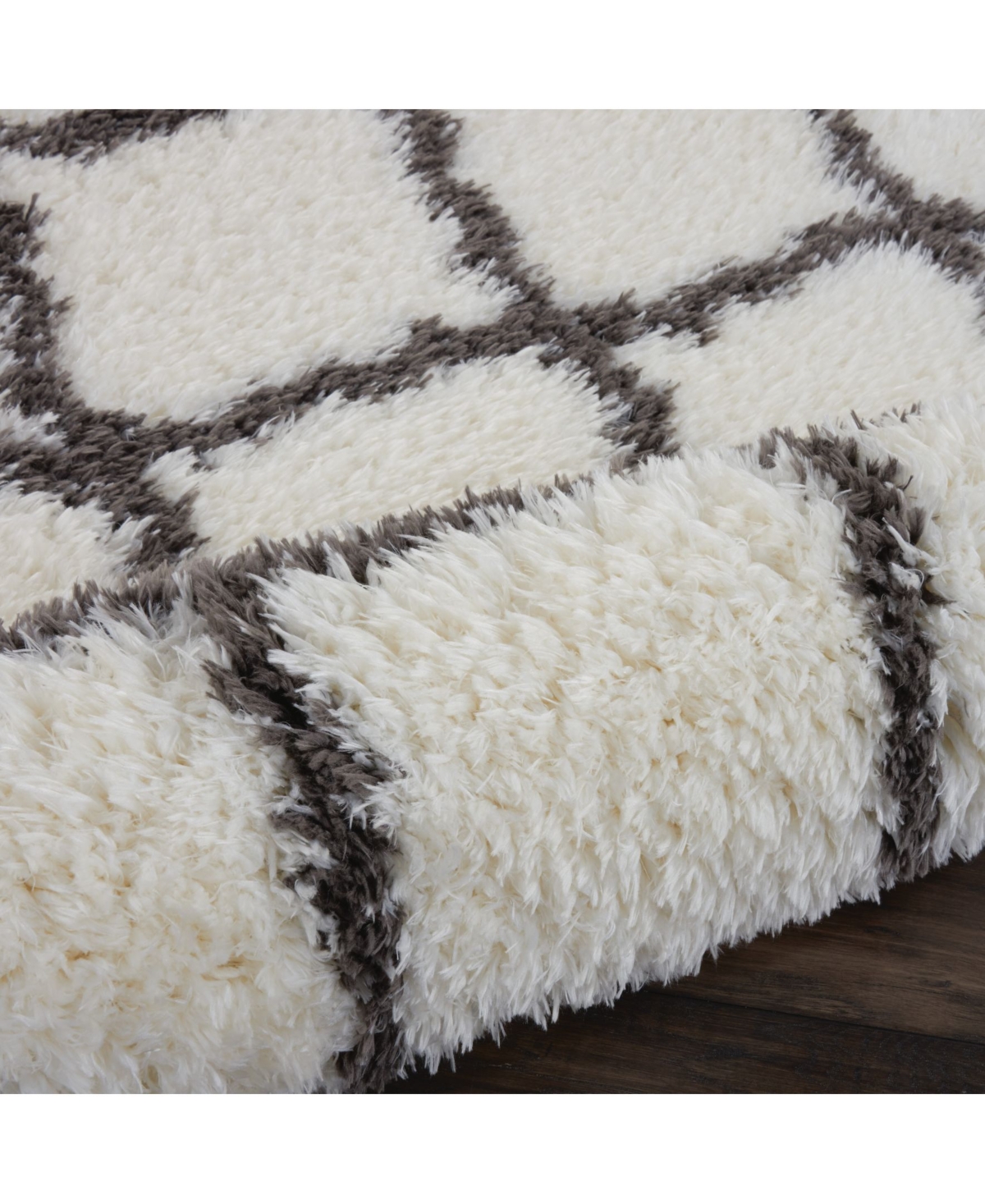 Nourison Home Luxe Shag LXS02Area Rug - Ivory