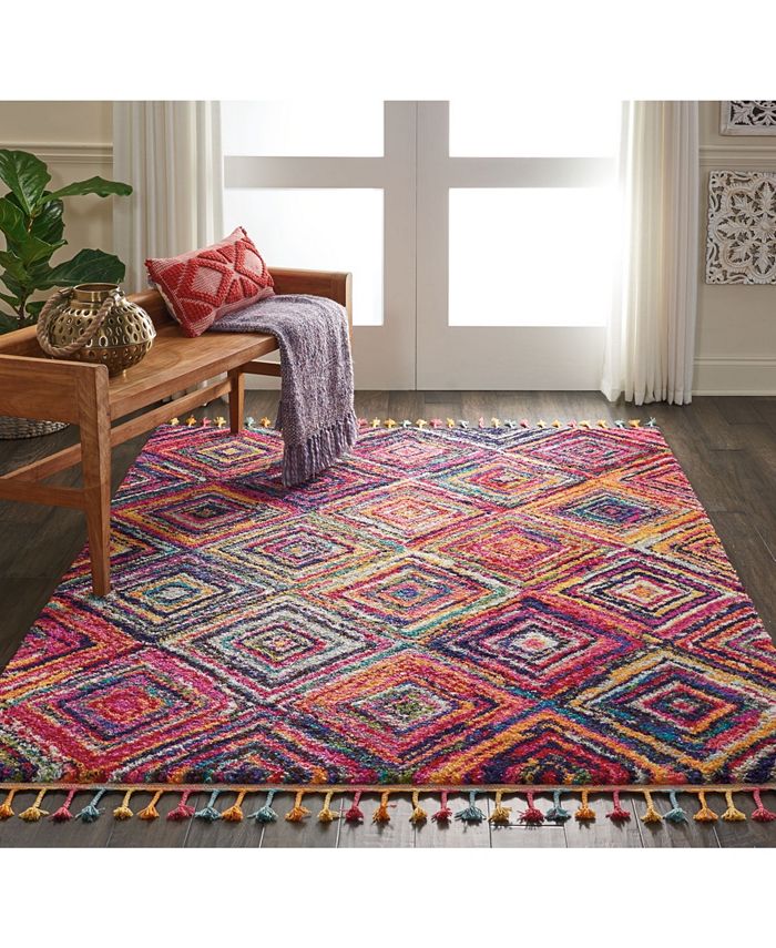 Nourison Nomad NMD01 Red and Multi 6'7" x 9'6" Area Rug & Reviews