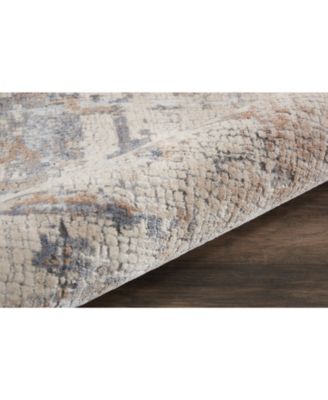 Rustic Textures RUS06 Beige and Gray 2'2" x 7'6" Runner Rug