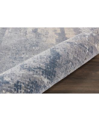 Rustic Textures RUS06 Gray and Beige 5'3" x 7'3" Area Rug