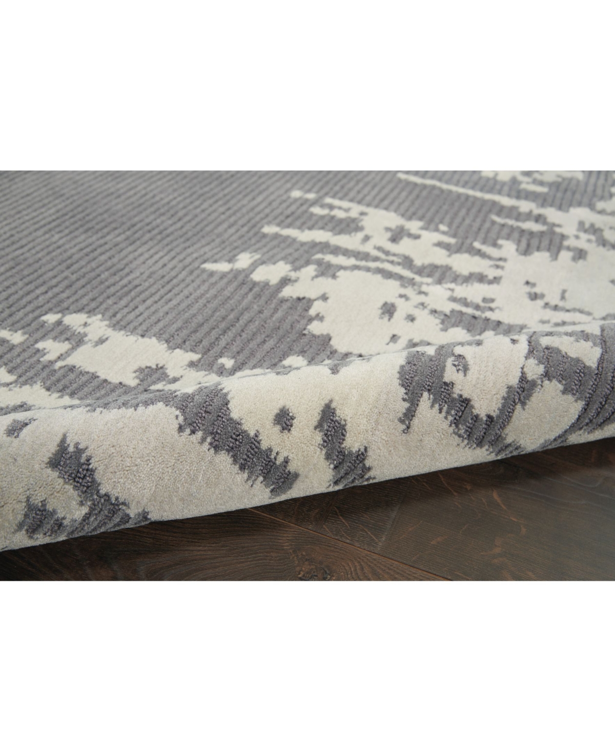 Nourison Home Symmetry SMM02and Beige Area Rug - Gray/Beige