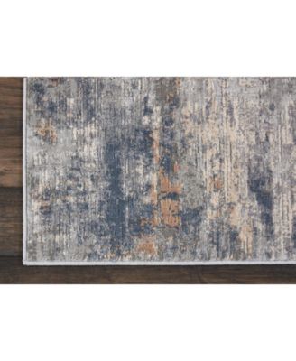 Rustic Textures RUS01 Gray and Beige 2'2" x 7'6" Runner Rug