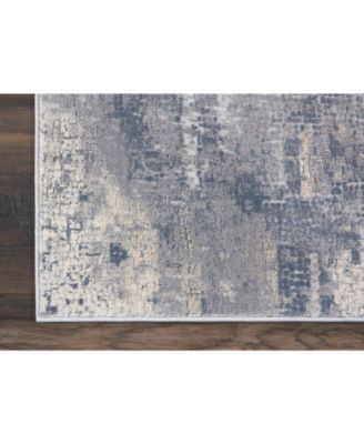 Rustic Textures RUS06 Gray and Beige 3'11" x 5'11" Area Rug